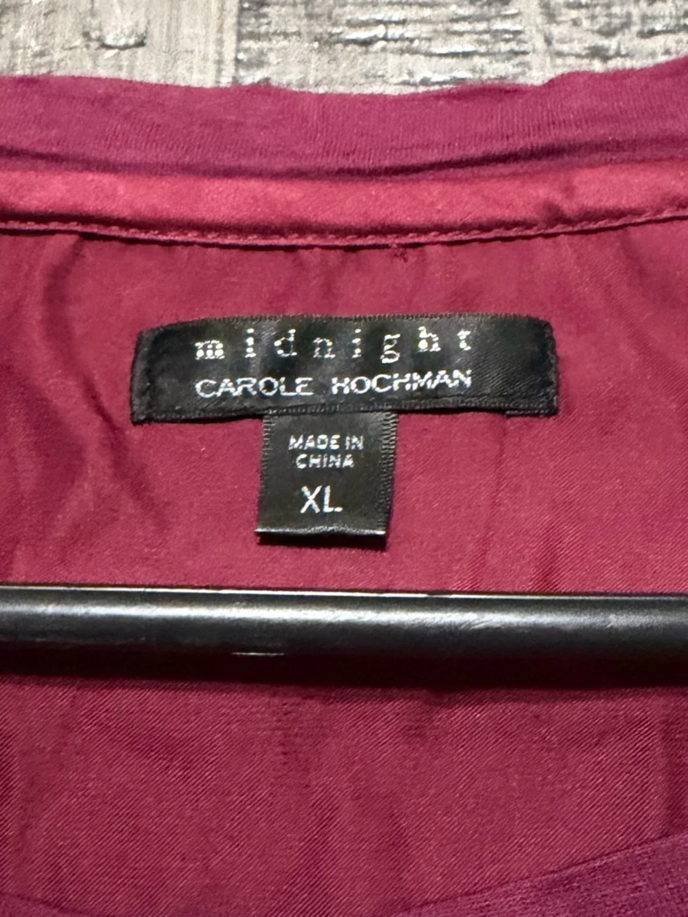Midnight by Carole Hochman Long Sleeve Pocket Tee in Magenta Berry
